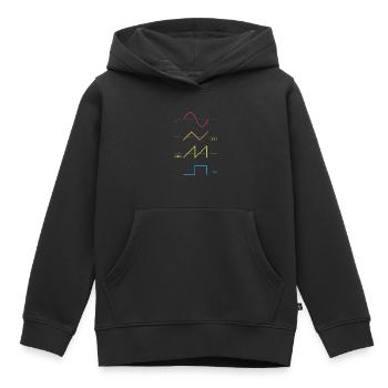Synthesizer Audiowaves Analog Digital - Kinder Premium Organic Hoodie - Schwarz - Vorne - AI Model Kid Male (0cm)