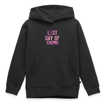 Dernier jour de chimio, sensibilisation au cancer - Sweat Premium à capuche enfant bio - noir - Devant - AI Model Kid Male (0cm)