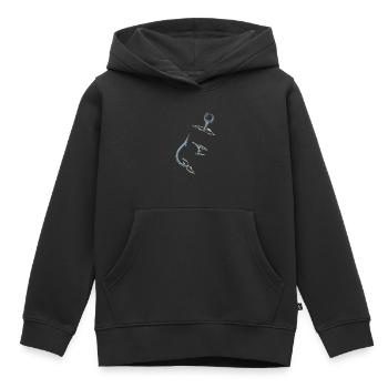 Pêcheurs, pêche, hameçons - Sweat Premium à capuche enfant bio - noir - Devant - AI Model Kid Male (0cm)