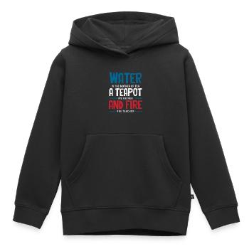 Amateurs de thé, buveurs de thé, thé, tea time - Sweat Premium à capuche enfant bio - noir - Devant - AI Model Kid Male (0cm)