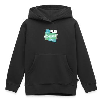 Je ne suis pas vieux, je suis moderne - Sweat Premium à capuche enfant bio - noir - Devant - AI Model Kid Male (0cm)