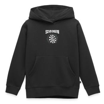 Dart Dart spielen, Schbiggern Fränkisch - Kinder Premium Organic Hoodie - Schwarz - Vorne - AI Model Kid Male (0cm)