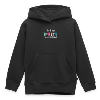 Flip Flops Sind Eine Beste Freundin Für Mädchen - Kinder Premium Organic Hoodie - Schwarz - Vorne - AI Model Kid Male (0cm)