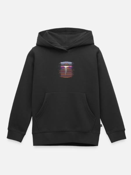 Linien Marathon, Trailrunning - Kinder Premium Organic Hoodie - Schwarz