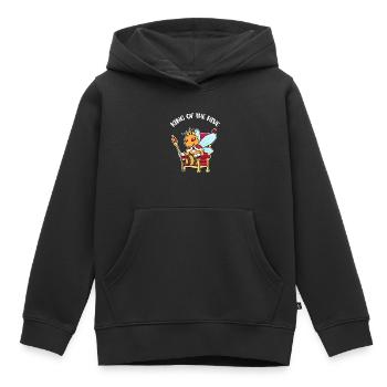 King Of The Hive Bienen Geschenk - Kinder Premium Organic Hoodie - Schwarz - Vorne - AI Model Kid Male (0cm)