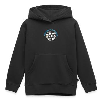 Pingouins, Pingouins, Amateurs de Pingouins - Sweat Premium à capuche enfant bio - noir - Devant - AI Model Kid Male (0cm)