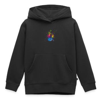Geiger, Geige, Geige Spielen - Kinder Premium Organic Hoodie - Schwarz - Vorne - AI Model Kid Male (0cm)