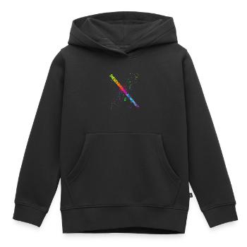 Flûte, Jouer de la flûte, - Sweat Premium à capuche enfant bio - noir - Devant - AI Model Kid Male (0cm)