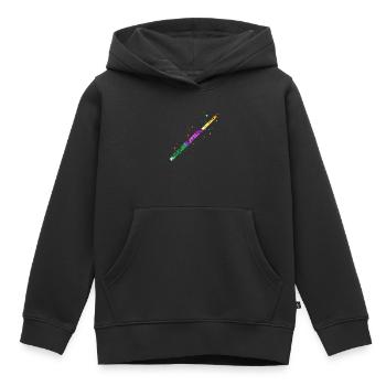 Flûte, Jouer de la flûte, - Sweat Premium à capuche enfant bio - noir - Devant - AI Model Kid Male (0cm)