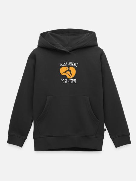 Gagnant de l’air. Soie aérienne - Sweat Premium à capuche enfant bio - noir