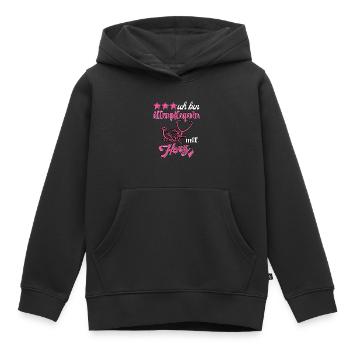 Pflegerin Altenpflegerin mit Herz Pflegekraft - Kinder Premium Organic Hoodie - Schwarz - Vorne - AI Model Kid Male (0cm)