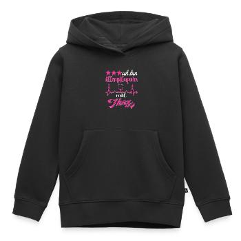 Pflegerin Altenpflegerin mit Herz Pflegekraft - Kinder Premium Organic Hoodie - Schwarz - Vorne - AI Model Kid Male (0cm)