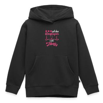 Pflegerin Altenpflegerin mit Herz Pflegekraft - Kinder Premium Organic Hoodie - Schwarz - Vorne - AI Model Kid Male (0cm)
