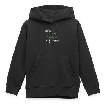 Ghost Hunter, compteur EMF, caméra thermique - Sweat Premium à capuche enfant bio - noir - Devant - AI Model Kid Male (0cm)