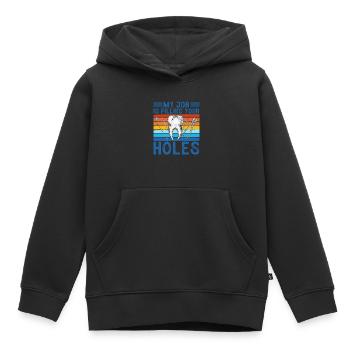 Technicien dentaire, cadre dentaire, hygiéniste dentaire - Sweat Premium à capuche enfant bio - noir - Devant - AI Model Kid Male (0cm)