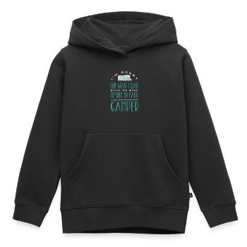 Wohnmobil, Wohnmobil, Wohnmobilcamping - Kinder Premium Organic Hoodie - Schwarz - Vorne - AI Model Kid Male (0cm)