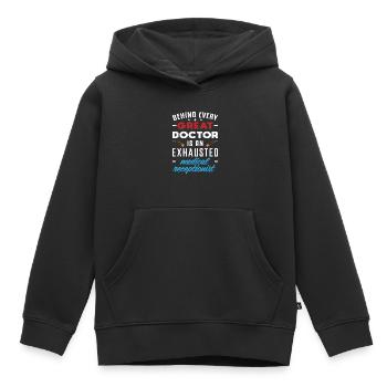 Medical receptionist - Kids Premium Organic Hoodie - black - Front - AI Model Kid Male (0cm)