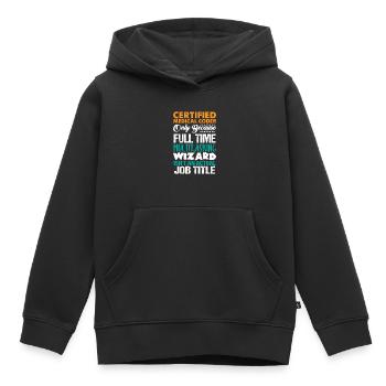 Codeur médical, programmeur - Sweat Premium à capuche enfant bio - noir - Devant - AI Model Kid Male (0cm)