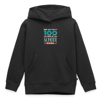 100 days school, 100 days smarter, school - Kids Premium Organic Hoodie - black - Front - AI Model Kid Male (0cm)