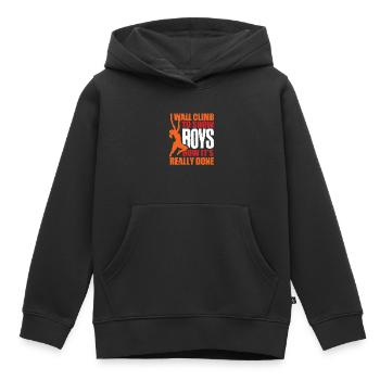Wall climbers, wall climbers - Kids Premium Organic Hoodie - black - Front - AI Model Kid Male (0cm)