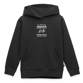 Wellensittich Mama Wellensittiche Haustier - Kinder Premium Organic Hoodie - Schwarz - Vorne - AI Model Kid Male (0cm)