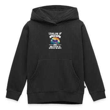 Papa werdender Papa Vater Geschenk - Kinder Premium Organic Hoodie - Schwarz - Vorne - AI Model Kid Male (0cm)