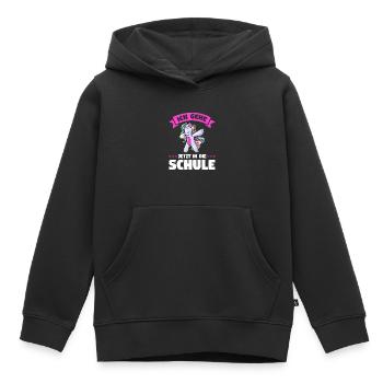 Schulkind Schulanfang Schulanfänger Schultüte - Kinder Premium Organic Hoodie - Schwarz - Vorne - AI Model Kid Male (0cm)