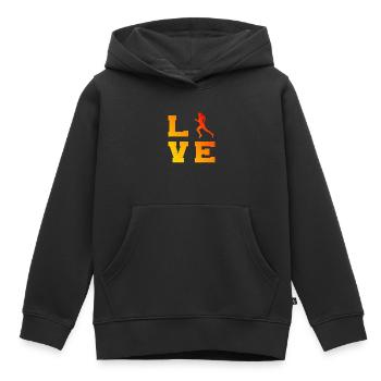 Hommes Jogging Jogging Course Course Femmes - Sweat Premium à capuche enfant bio - noir - Devant - AI Model Kid Male (0cm)