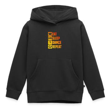 Shuffle Girl Femmes Shuffledancer Shuffle - Sweat Premium à capuche enfant bio - noir - Devant - AI Model Kid Male (0cm)