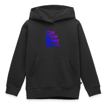 Danse Hommes Shuffle Dance Shuffel Femmes - Sweat Premium à capuche enfant bio - noir - Devant - AI Model Kid Male (0cm)