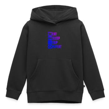 Stand up Paddleboard Hommes Stand up Paddle - Sweat Premium à capuche enfant bio - noir - Devant - AI Model Kid Male (0cm)