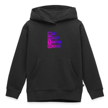 akustische gitarre Guitar Gitarrenspieler - Kinder Premium Organic Hoodie - Schwarz - Vorne - AI Model Kid Male (0cm)
