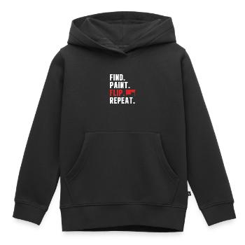Find Paint Lustige Möbel Flipper umdrehen - Kinder Premium Organic Hoodie - Schwarz - Vorne - AI Model Kid Male (0cm)