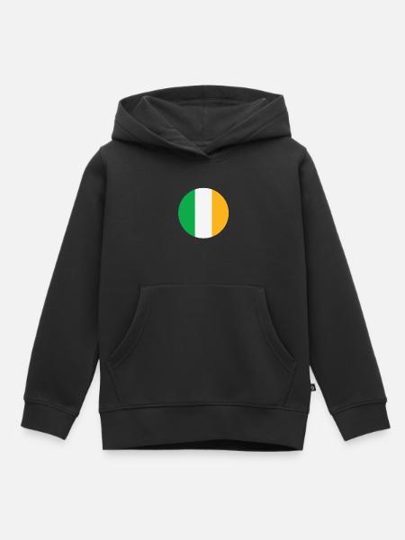 Irland - Kinder Premium Organic Hoodie - Schwarz