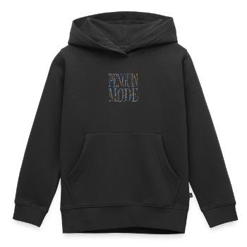 Présent empereur oiseau empereur pingouin empereur - Sweat Premium à capuche enfant bio - noir - Devant - AI Model Kid Male (0cm)