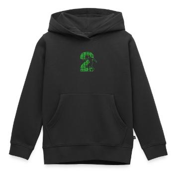Fußball soccer sport Fußballer Fußballplatz NR.2 - Kinder Premium Organic Hoodie - Schwarz - Vorne - AI Model Kid Male (0cm)