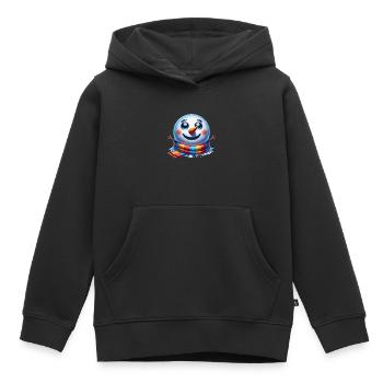 Neige très amusante ! T-shirt bonhomme de neige pour les jours de givre - Sweat Premium à capuche enfant bio - noir - Devant - AI Model Kid Male (0cm)