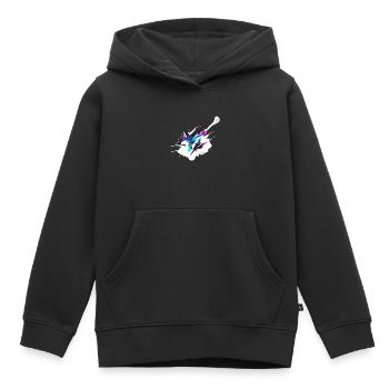 Cosmic Fox - Kids Premium Organic Hoodie - black - Front - AI Model Kid Male (0cm)