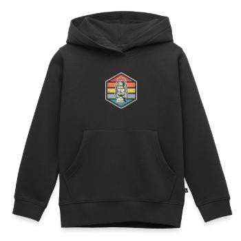Öllampe - Retro Camping - Kinder Premium Organic Hoodie - Schwarz - Vorne - AI Model Kid Male (0cm)