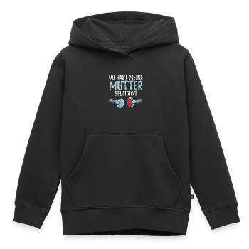 Du hast meine Mutter beleidigt - Schraube - Kinder Premium Organic Hoodie - Schwarz - Vorne - AI Model Kid Male (0cm)