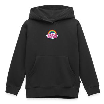 Death Metal - Kids Premium Organic Hoodie - black - Front - AI Model Kid Male (0cm)