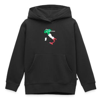 Toscana - Sweat Premium à capuche enfant bio - noir - Devant - AI Model Kid Male (0cm)