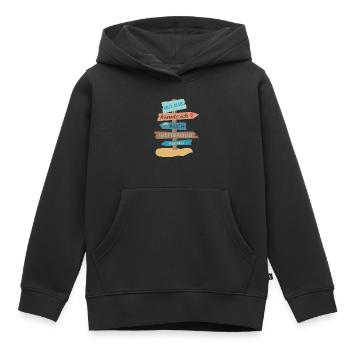 Urlaub - Kinder Premium Organic Hoodie - Schwarz - Vorne - AI Model Kid Male (0cm)