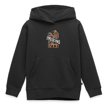 J'PEUX PAS , J'AI VTT V2 - Sweat Premium à capuche enfant bio - noir - Devant - AI Model Kid Male (0cm)