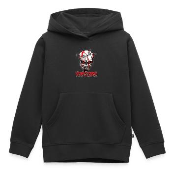 Totenschädel mit Nägel - Kinder Premium Organic Hoodie - Schwarz - Vorne - AI Model Kid Male (0cm)