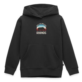 Nashorn Nashörner - Kinder Premium Organic Hoodie - Schwarz - Vorne - AI Model Kid Male (0cm)
