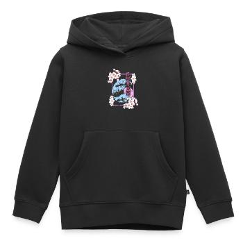 Cherry Blossoms Spring Cherry - Kids Premium Organic Hoodie - black - Front - AI Model Kid Male (0cm)