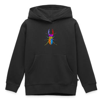 Cerf-volant - Sweat Premium à capuche enfant bio - noir - Devant - AI Model Kid Male (0cm)