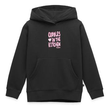 Cuddles in the kitchen - Kids Premium Organic Hoodie - black - Front - AI Model Kid Male (0cm)