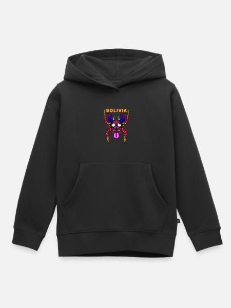 Bolivien - Kinder Premium Organic Hoodie - Schwarz
